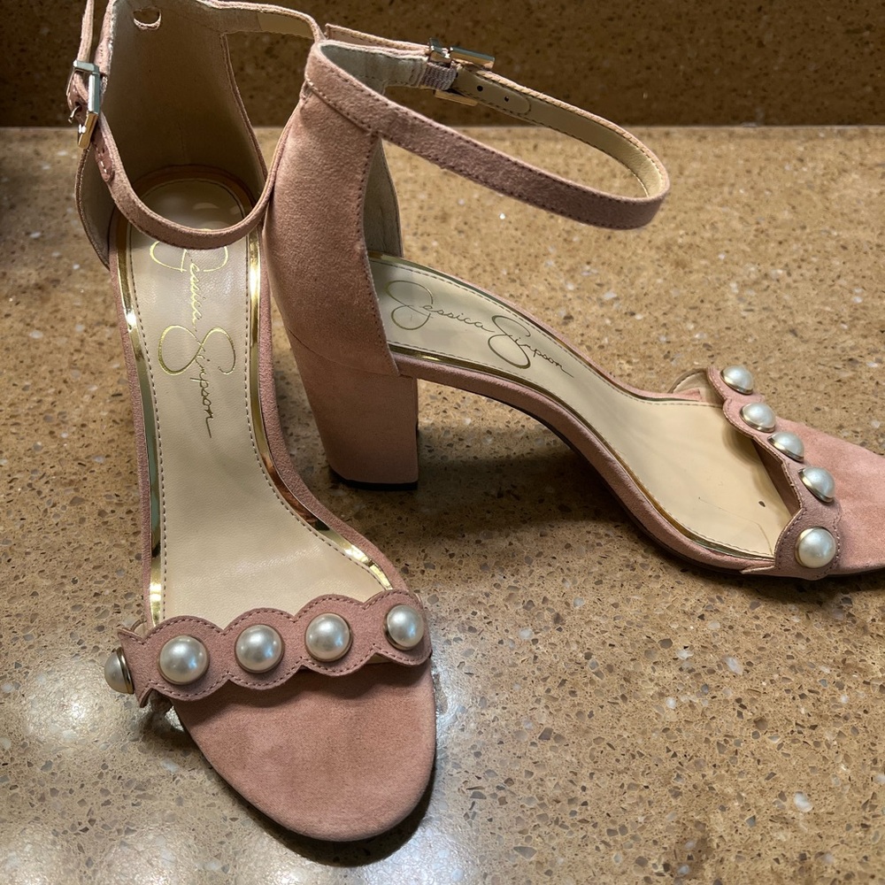 Blush pink heels